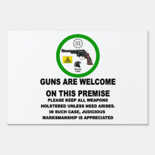 GUNS WELCOME SIGN