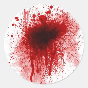 Gunshot Wound.png Classic Round Sticker by BreakoutTees at Zazzle
