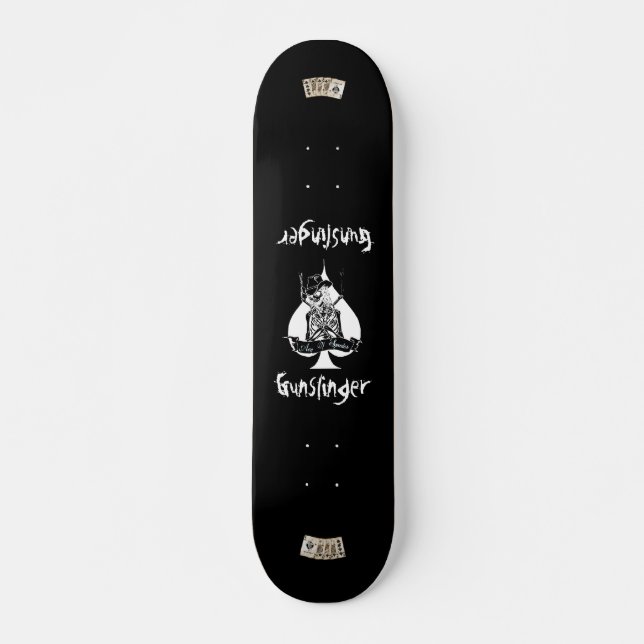 gunslinger ace of spades skateboard deck (Front)