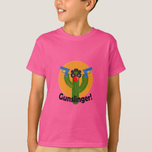 Gunslinger Cactus Design - Kids' Hanes TAGLESS® T- T-Shirt