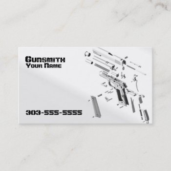 Gunsmith Business Card by denvercris at Zazzle