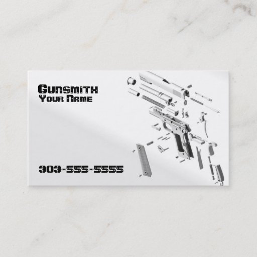 Customizable Gunsmith Business Card