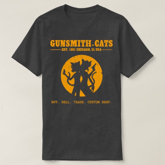 Gunsmith Cats Shop orange  T-Shirt (Design Front)