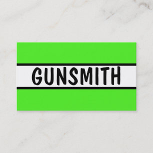 Gunsmith Neon Green Business Card