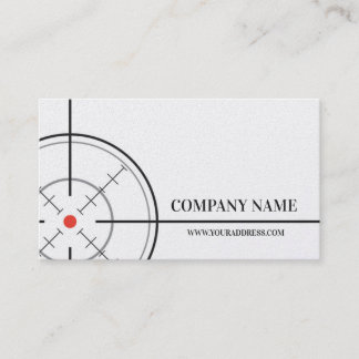 Gunsmith Shop Target White Business Card