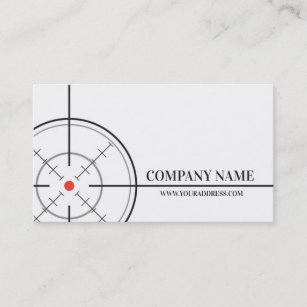 Gunsmith Shop Target White Business Card