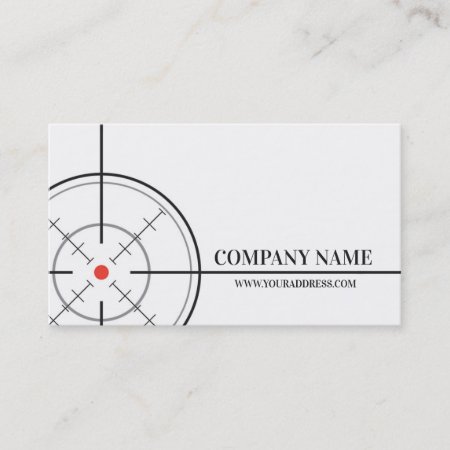 Gunsmith Shop Target White Business Card