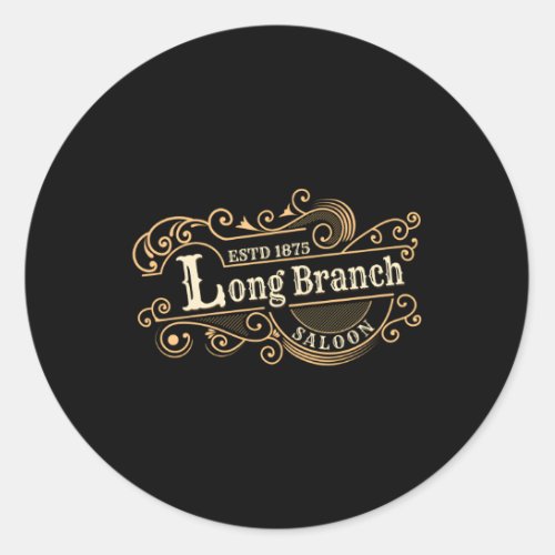 Gunsmoke Long Branch Saloon Tv Classic Round Sticker