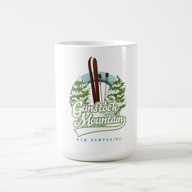 Gunstock Mountain New Hampshire ski poster Coffee Mug (Center)