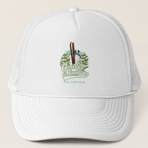 Gunstock Mountain New Hampshire ski poster Trucker Hat