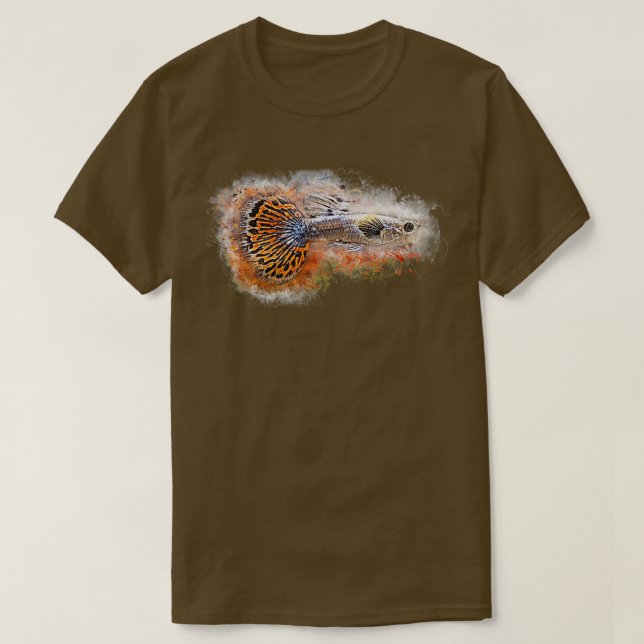 Guppy Elephant Ear Poecilia reticulata T-Shirt (Design Front)
