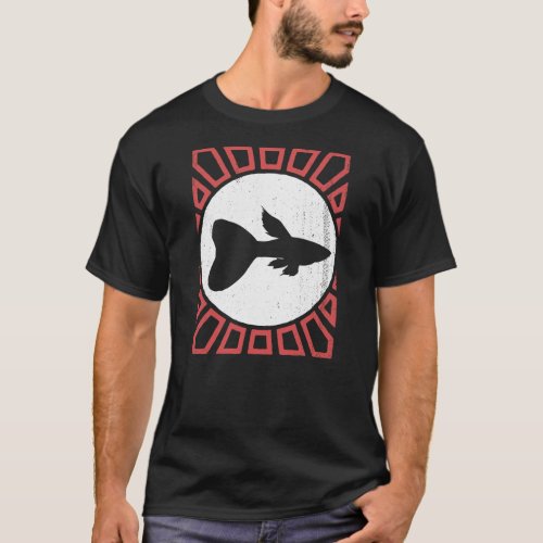 Guppy Fish Lover Vintage Retro Style Animal  T_Shirt