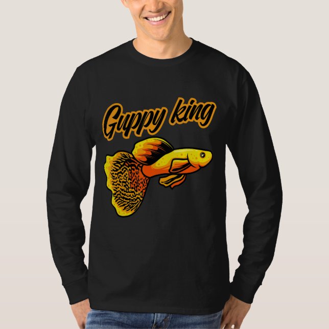 Guppy King Aquarium Fishes Aquarist T-Shirt (Front)