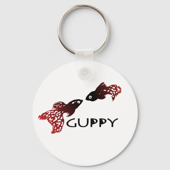 Guppy Kiss Keychain (Front)