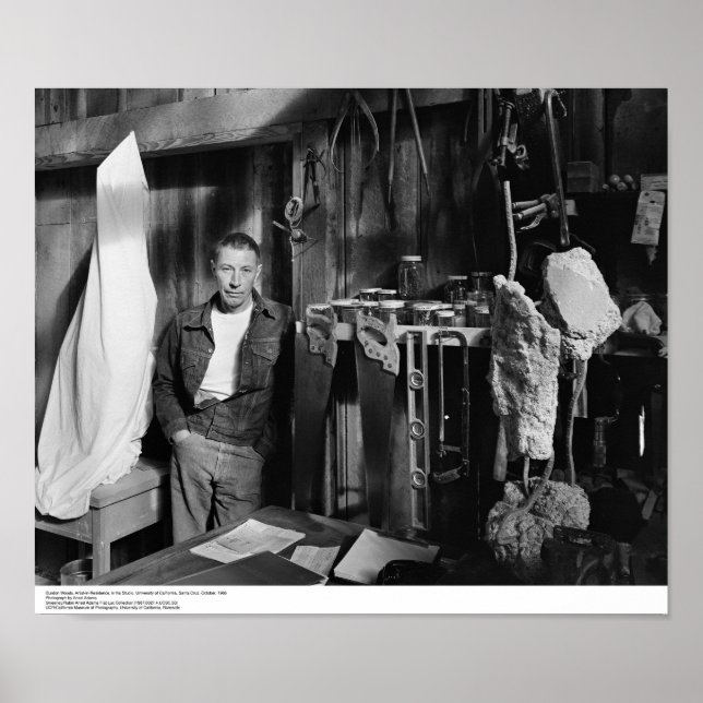 Gurdon Woods, Artist-in-residence, in his studio Poster (Front)