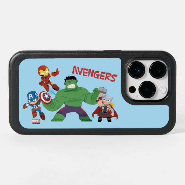 Guri Hiru Avengers Action Group Otterbox iPhone Case (Back Horizontal)