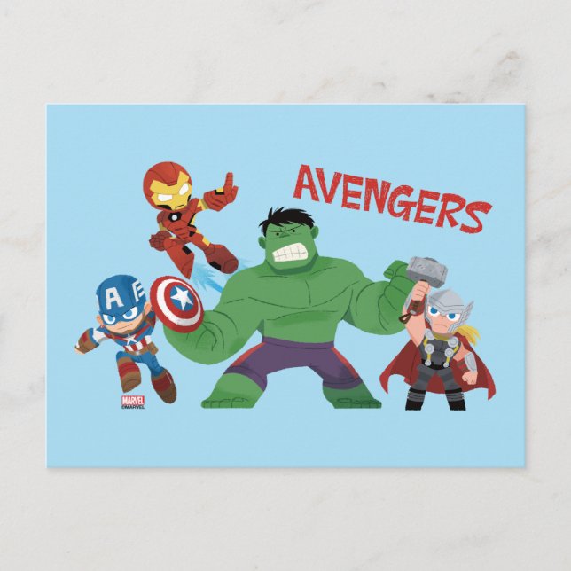 Guri Hiru Avengers Action Group Postcard (Front)
