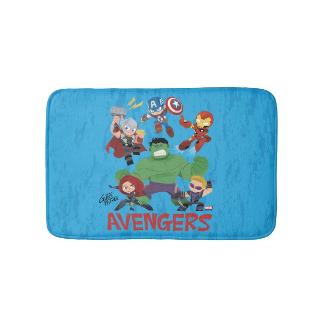 Guri Hiru Avengers Bath Mat (Front)