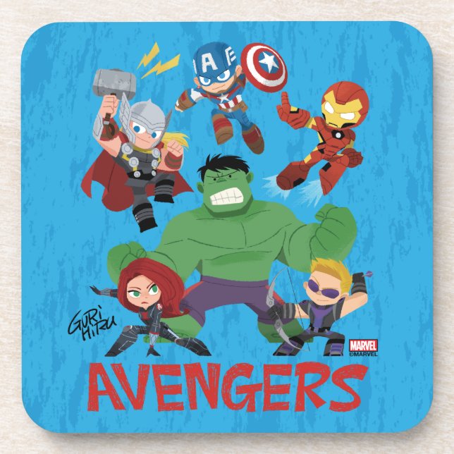 Guri Hiru Avengers Beverage Coaster (Front)