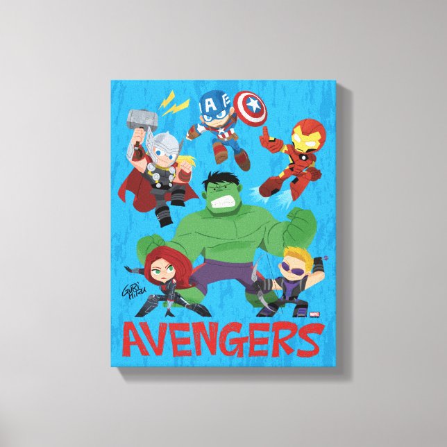 Guri Hiru Avengers Canvas Print (Front)