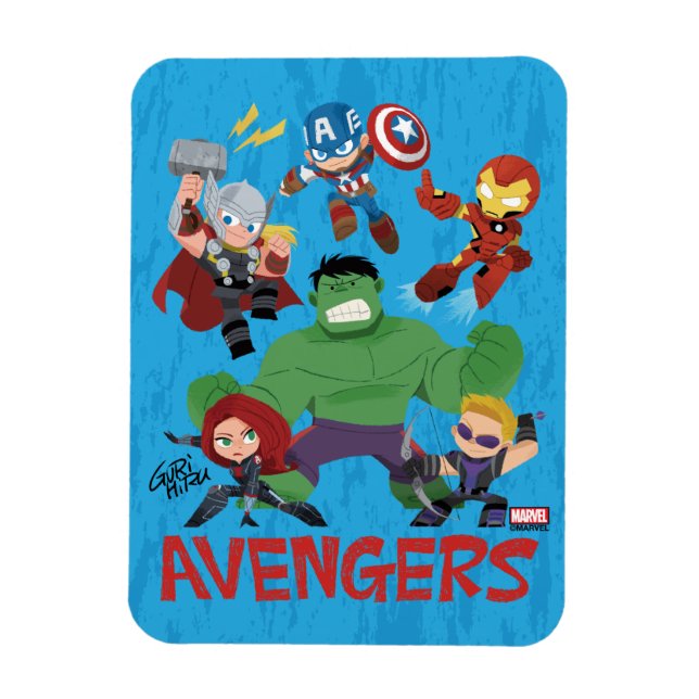 Guri Hiru Avengers Magnet (Vertical)