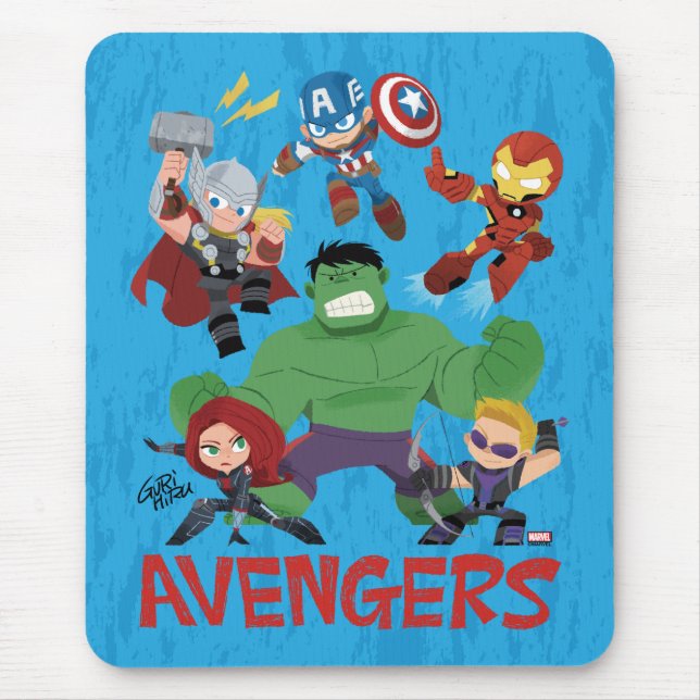 Guri Hiru Avengers Mouse Pad (Front)