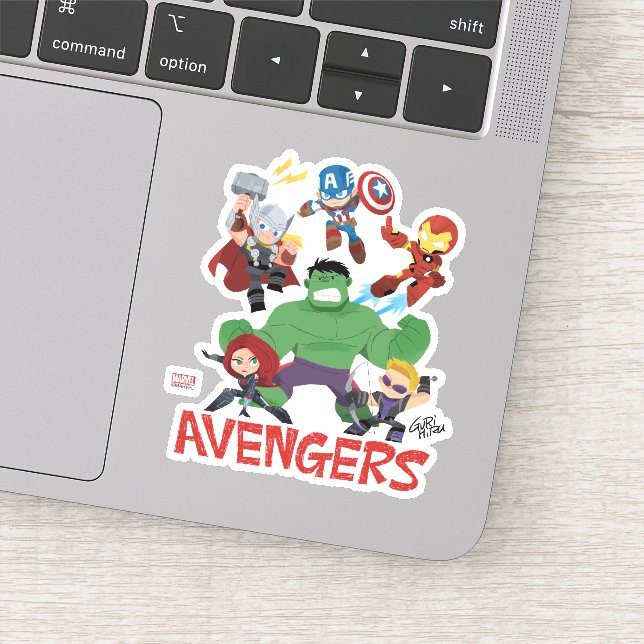 Guri Hiru Avengers Sticker (Detail)