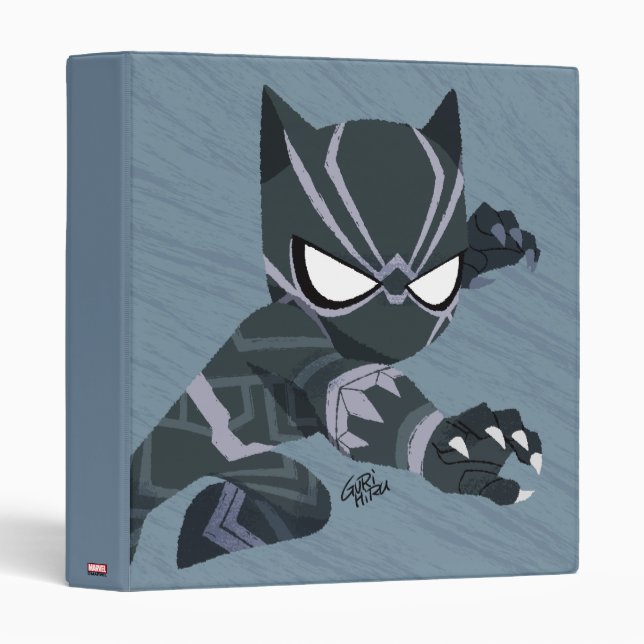 Guri Hiru Black Panther 3 Ring Binder (Front/Spine)