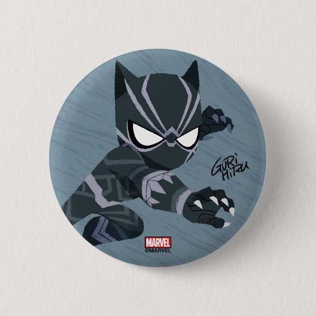 Guri Hiru Black Panther Button (Front)