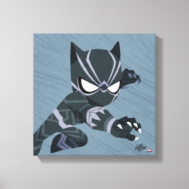 Guri Hiru Black Panther Canvas Print (Front)