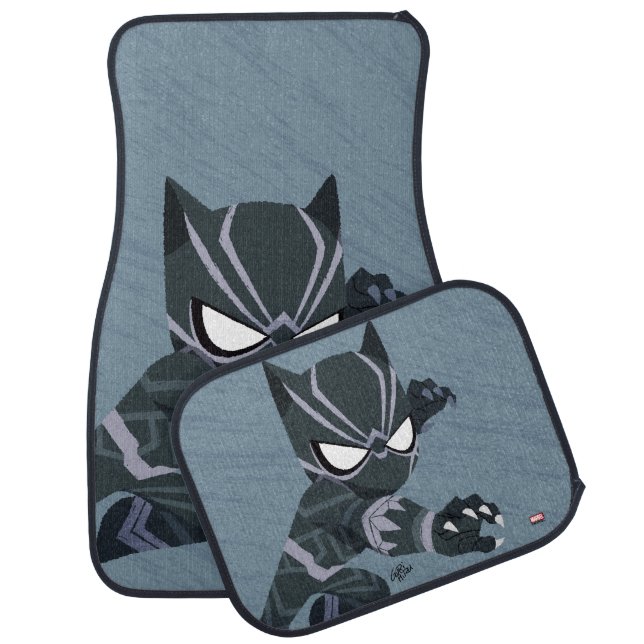 Guri Hiru Black Panther Car Floor Mat (Set)