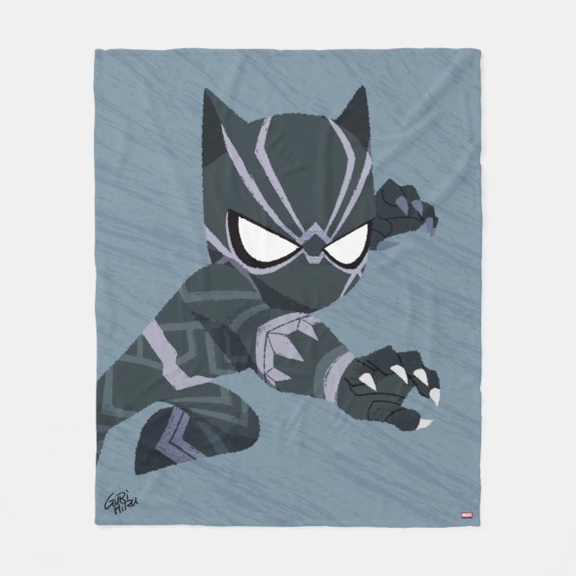 Guri Hiru Black Panther Fleece Blanket (Front)