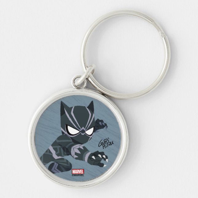 Guri Hiru Black Panther Keychain (Front)