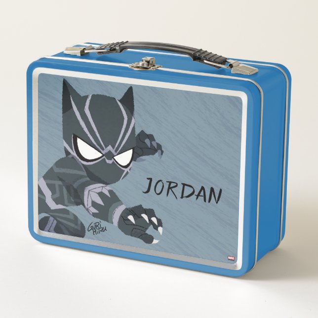 Guri Hiru Black Panther Metal Lunch Box (Front)