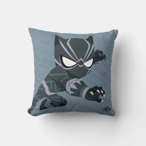 Guri Hiru Black Panther Throw Pillow