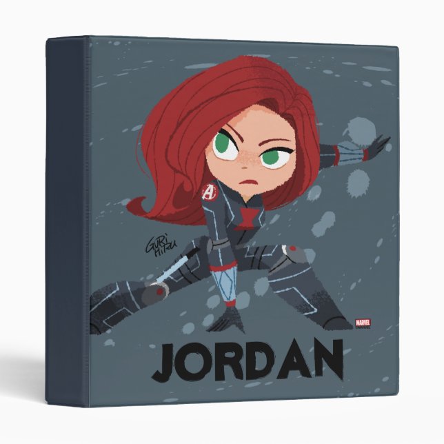 Guri Hiru Black Widow 3 Ring Binder (Front/Spine)