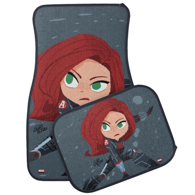 Guri Hiru Black Widow Car Floor Mat (Set)