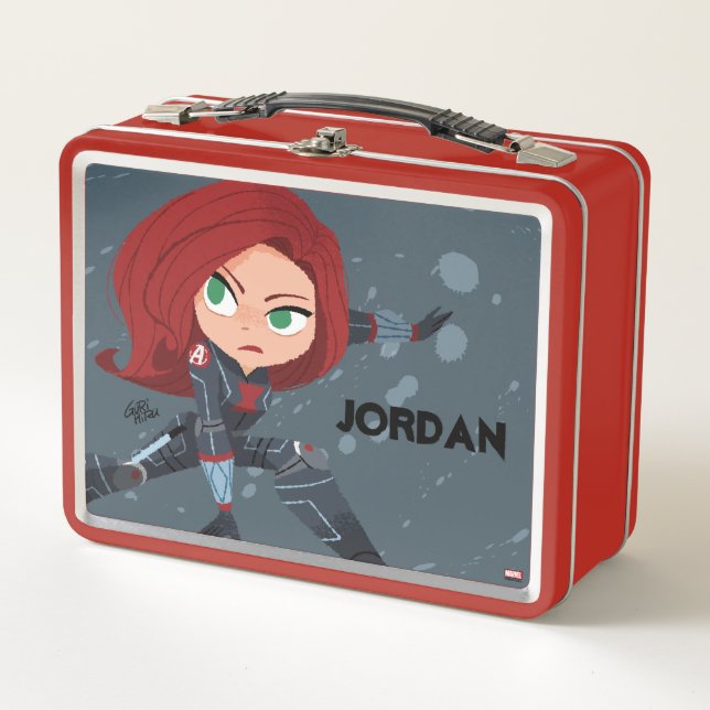 Guri Hiru Black Widow Metal Lunch Box (Front)