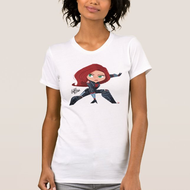 Guri Hiru Black Widow T-Shirt (Front)