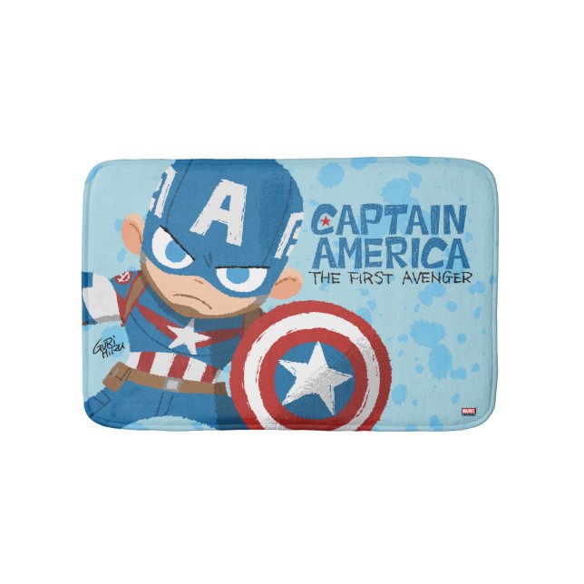 Guri Hiru Captain America Bath Mat (Front)
