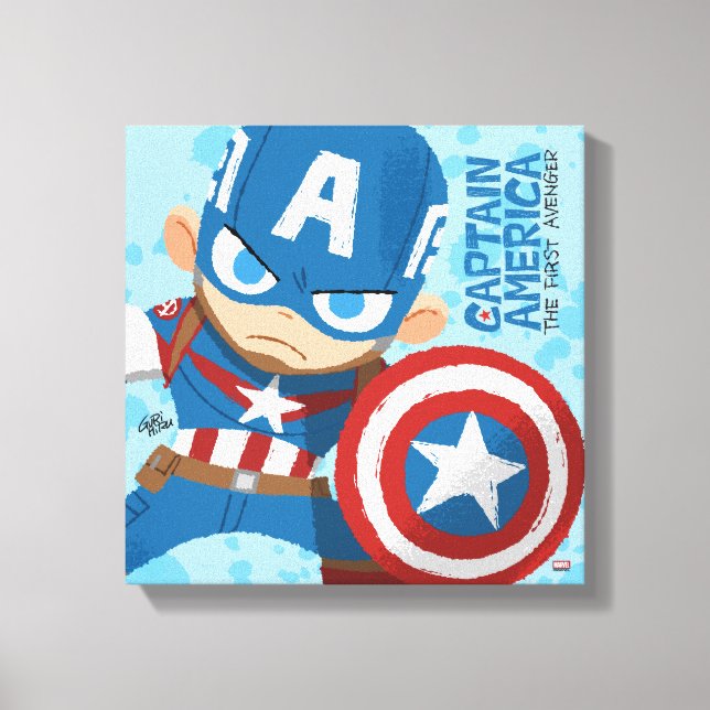Guri Hiru Captain America Canvas Print (Front)