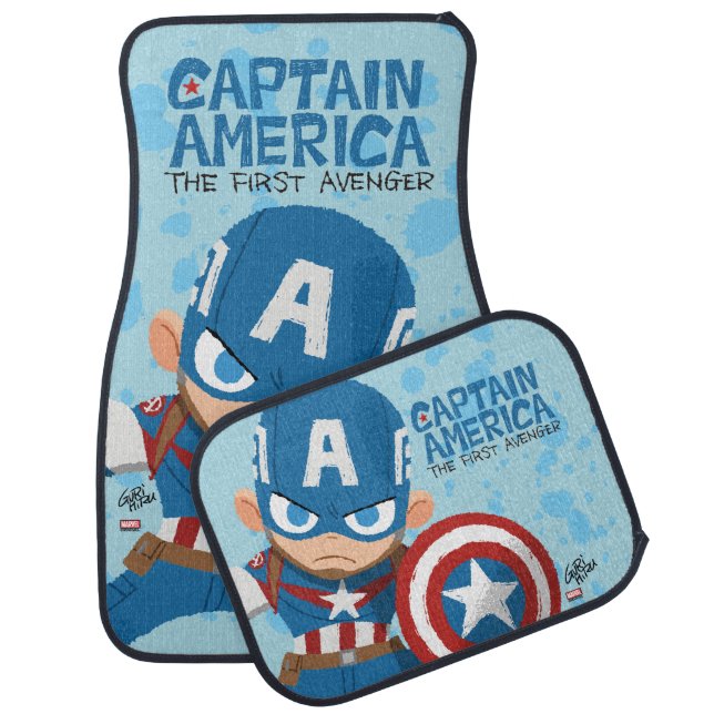 Guri Hiru Captain America Car Floor Mat (Set)