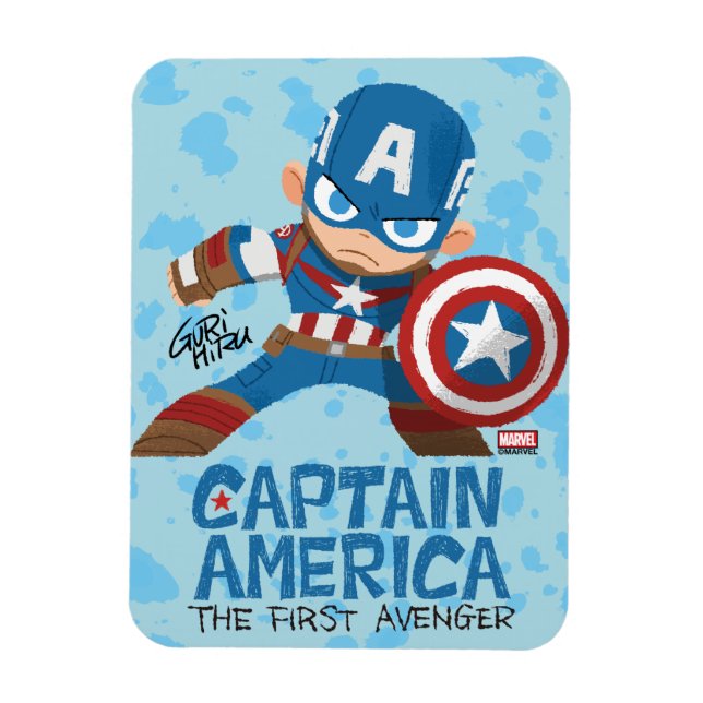 Guri Hiru Captain America Magnet (Vertical)