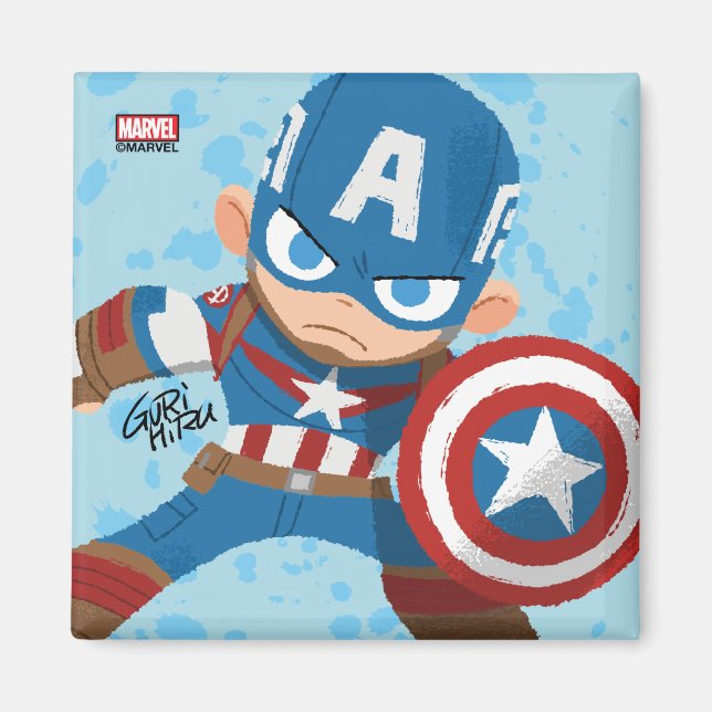 Guri Hiru Captain America Magnet (Front)