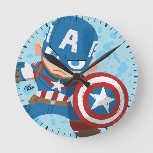 Guri Hiru Captain America Round Clock