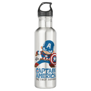 Guri Hiru Captain America Stainless Steel Water Bottle