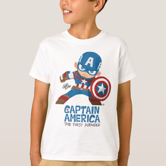 Guri Hiru Captain America T-Shirt (Front)