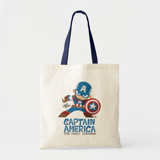 Guri Hiru Captain America Tote Bag (Front)