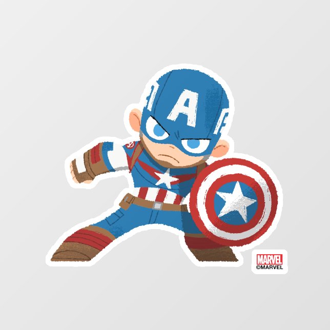 Guri Hiru Captain America Window Cling (Sheet)