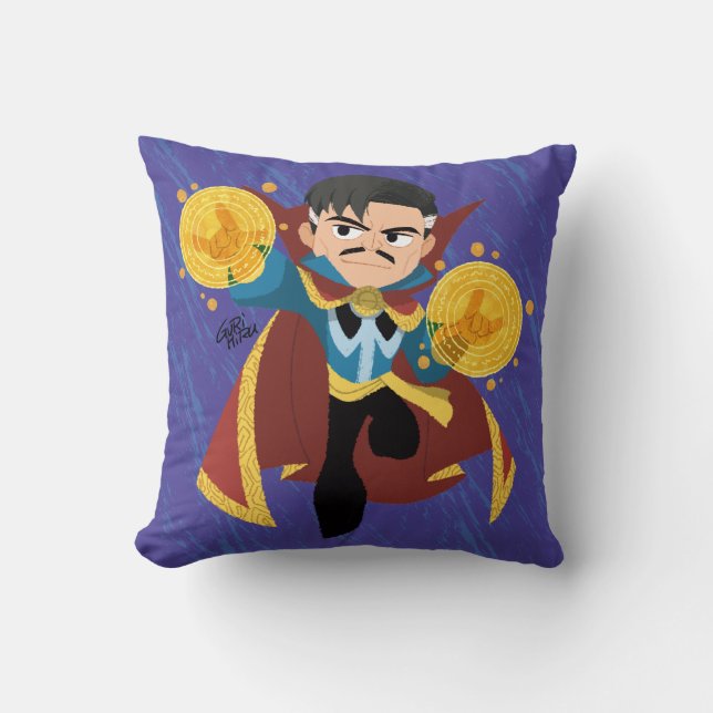 Guri Hiru Doctor Strange Throw Pillow (Front)